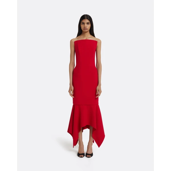 Safiyaa Tegan Midi Dress in Crimson, view 2