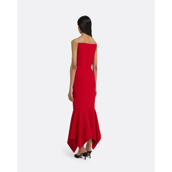 Safiyaa Tegan Midi Dress in Crimson, view 3