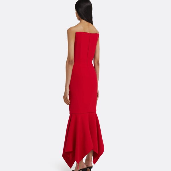 Tegan Midi Dress in Crimson - Image 3