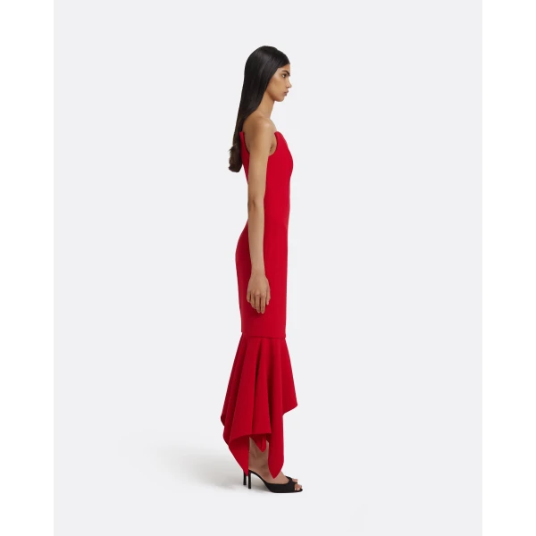 Safiyaa Tegan Midi Dress in Crimson, view 5