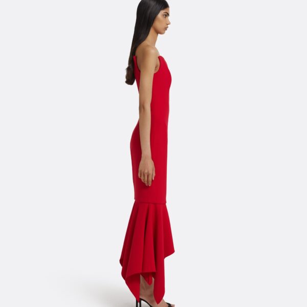 Tegan Midi Dress in Crimson - Image 5
