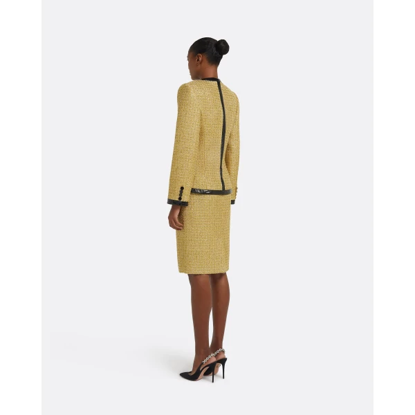 Safiyaa Vesper Jacket in Yellow Gold, view 4