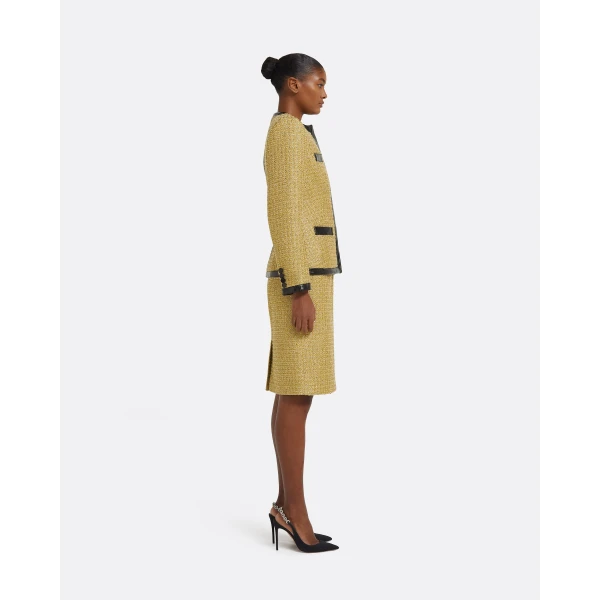 Safiyaa Vesper Jacket in Yellow Gold, view 6