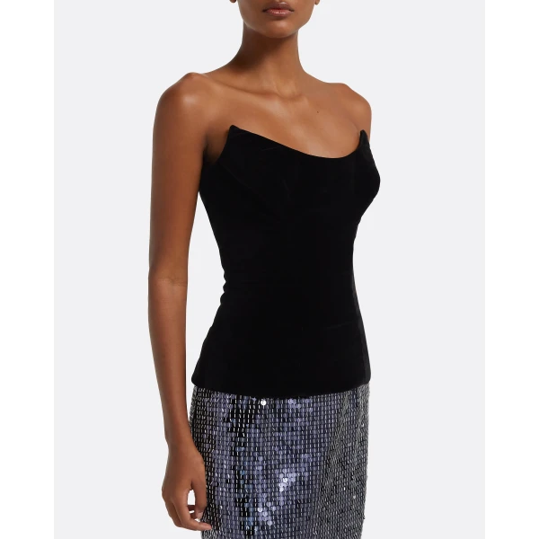 Safiyaa Vick Long Skirt in Navy & Silver, view 5