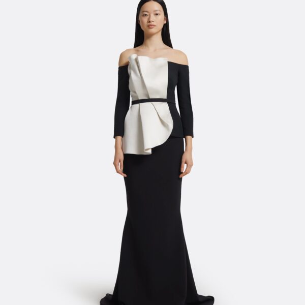 Yuka Top in Ivory On Black - Image 3