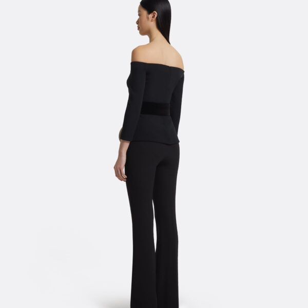 Yuka Top in Ivory On Black - Image 4