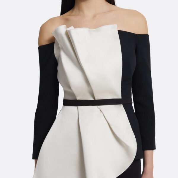 Yuka Top in Ivory On Black - Image 5