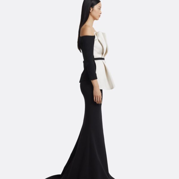 Yuka Top in Ivory On Black - Image 6
