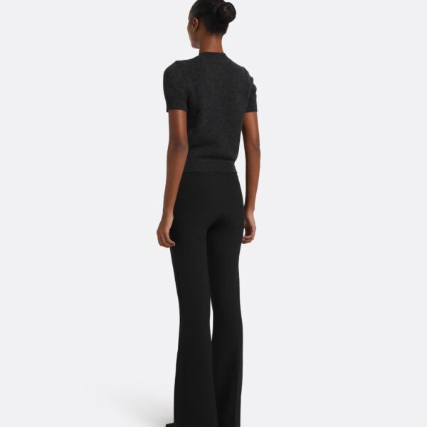 Zade Knitted T-Shirt in Black Melange - Image 3