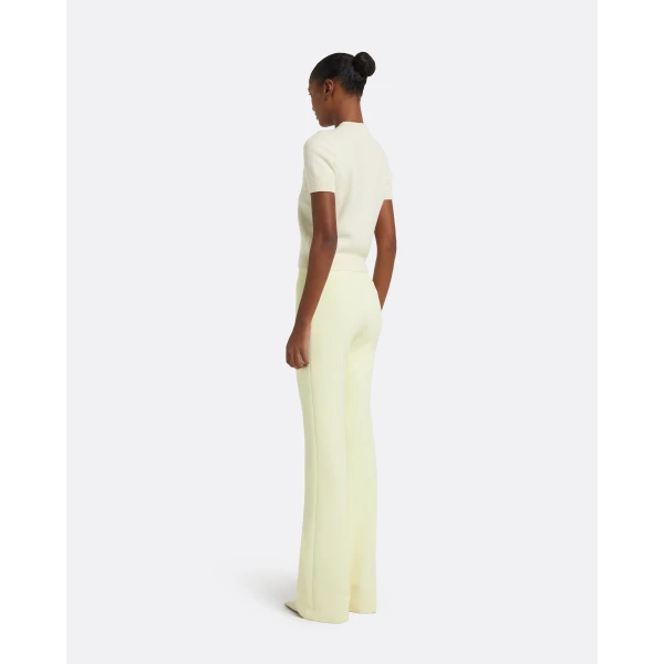 Safiyaa Zade Knitted T-Shirt in Ivory Top, view 3