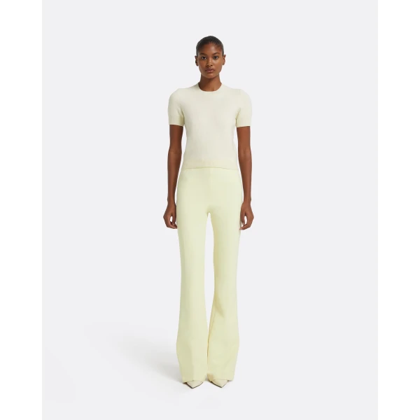 Safiyaa Zade Knitted T-Shirt in Ivory Top, view 5