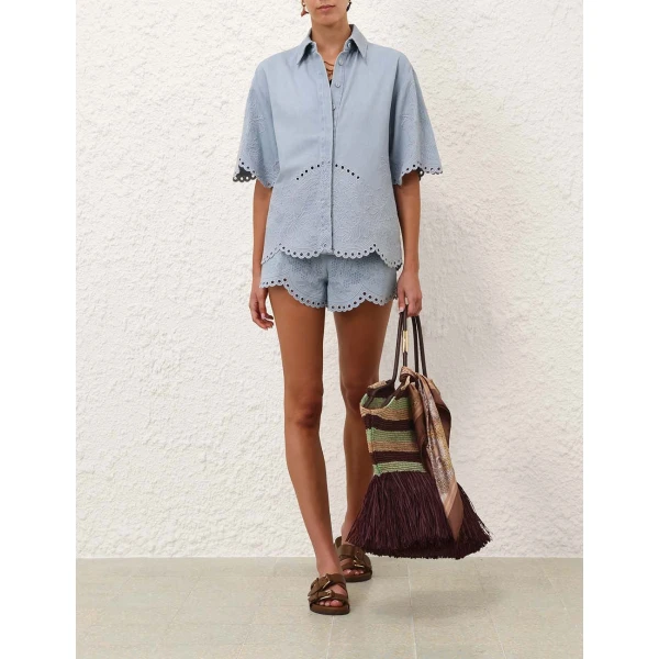 Elevate your elegance in this Zimmermann Shorts   from the 2025 resort wear edit