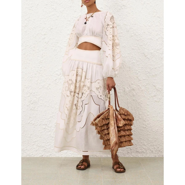 Elevate your elegance in this Zimmermann Skirts   from the 2025 resort wear edit