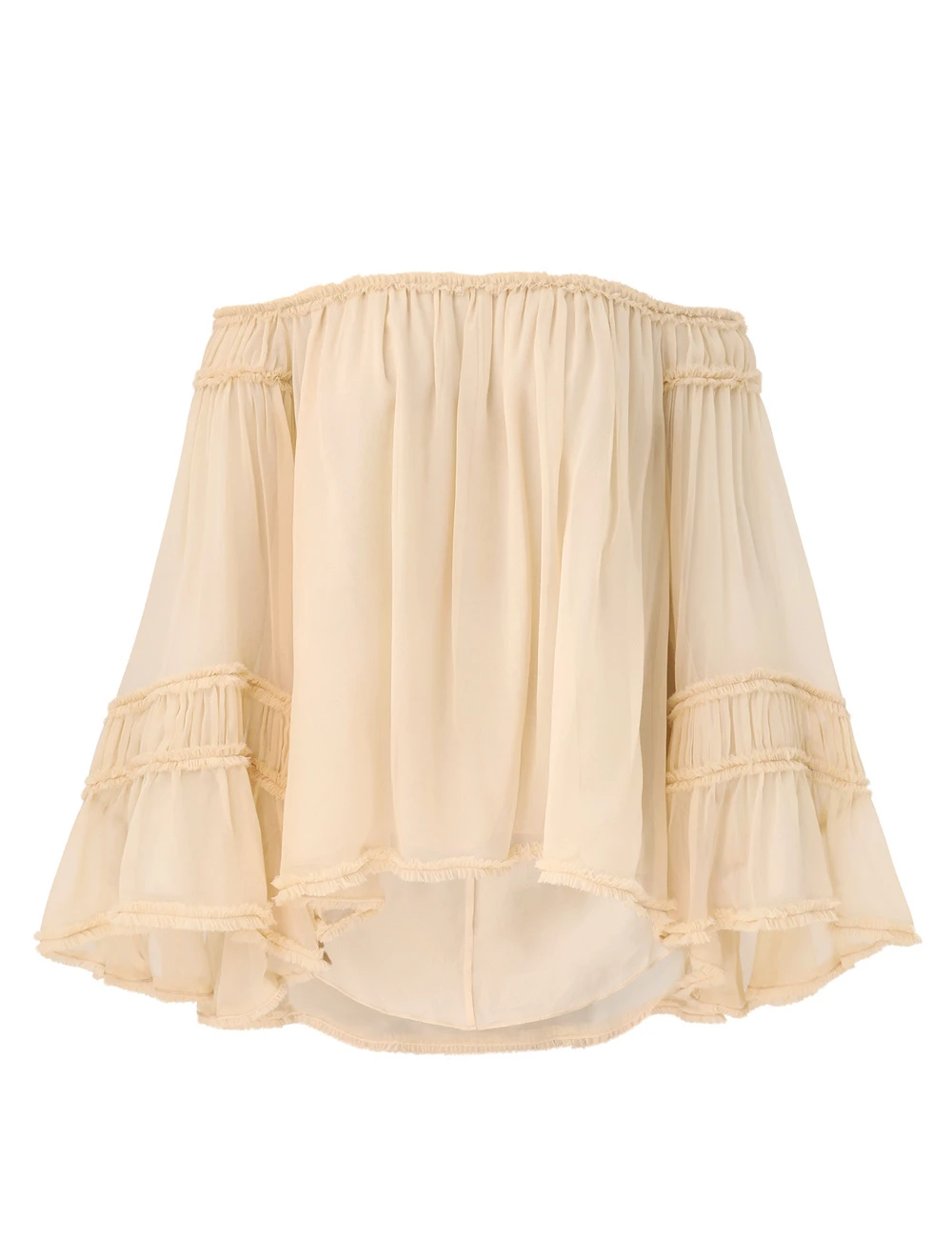 Zimmermann Rebellion Fray Flutter Blouse | Ready to Wear 2025 Collection Coveti Elevate your elegance in this Zimmermann Tops from the 2025 resort wear edit