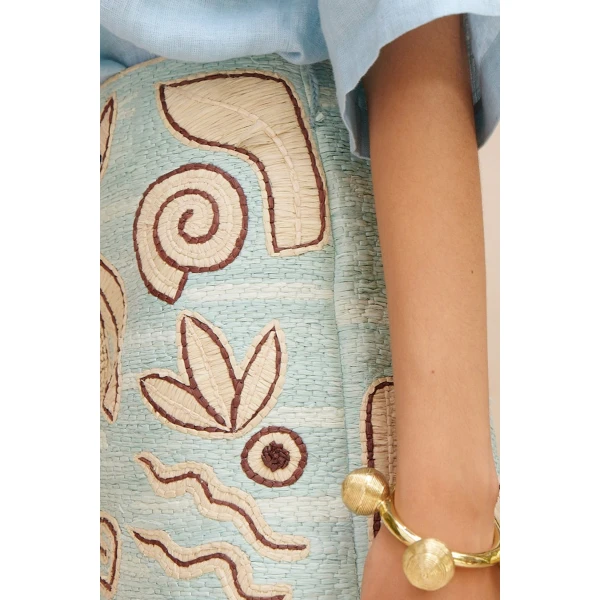 Alemais Azar Raffia Skirt