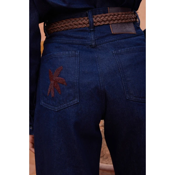 Alemais Delany Embellished Denim Jean