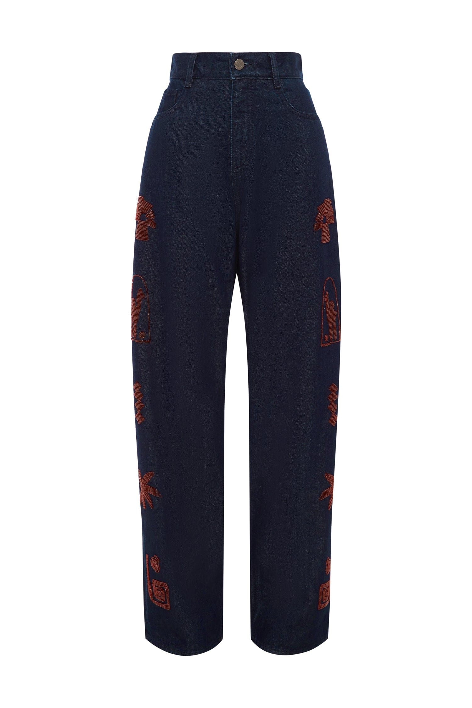 Alemais Delany Embellished Denim Jean