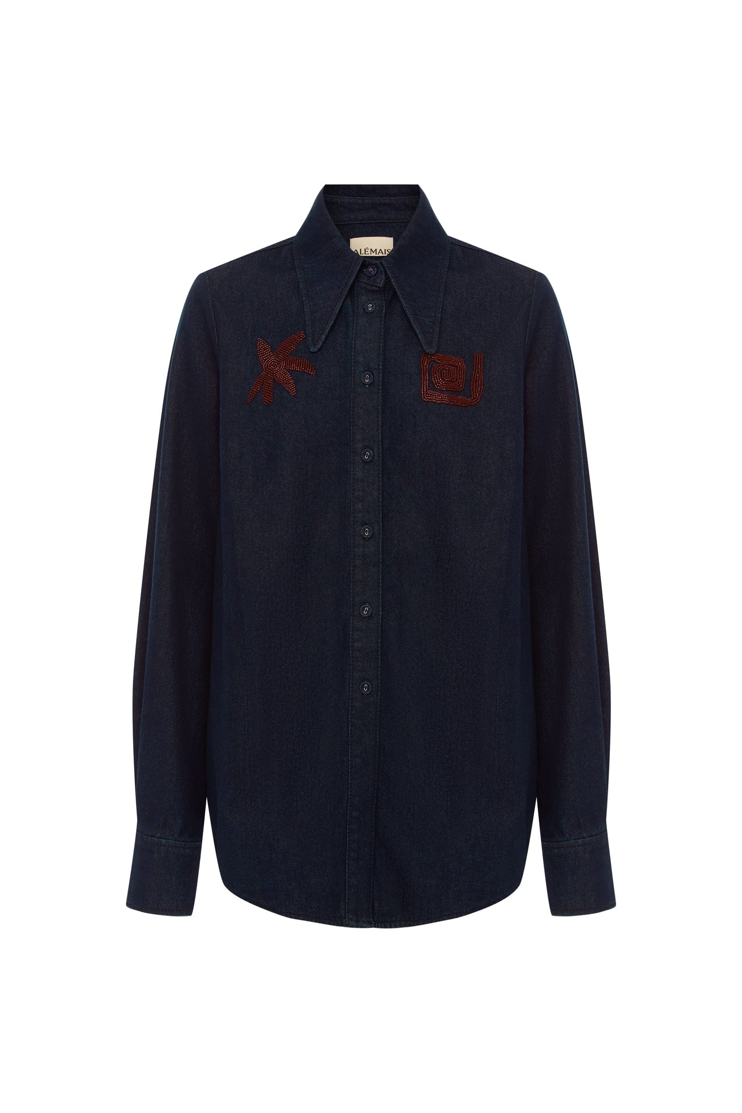 Alemais Delany Embellished Denim Shirt