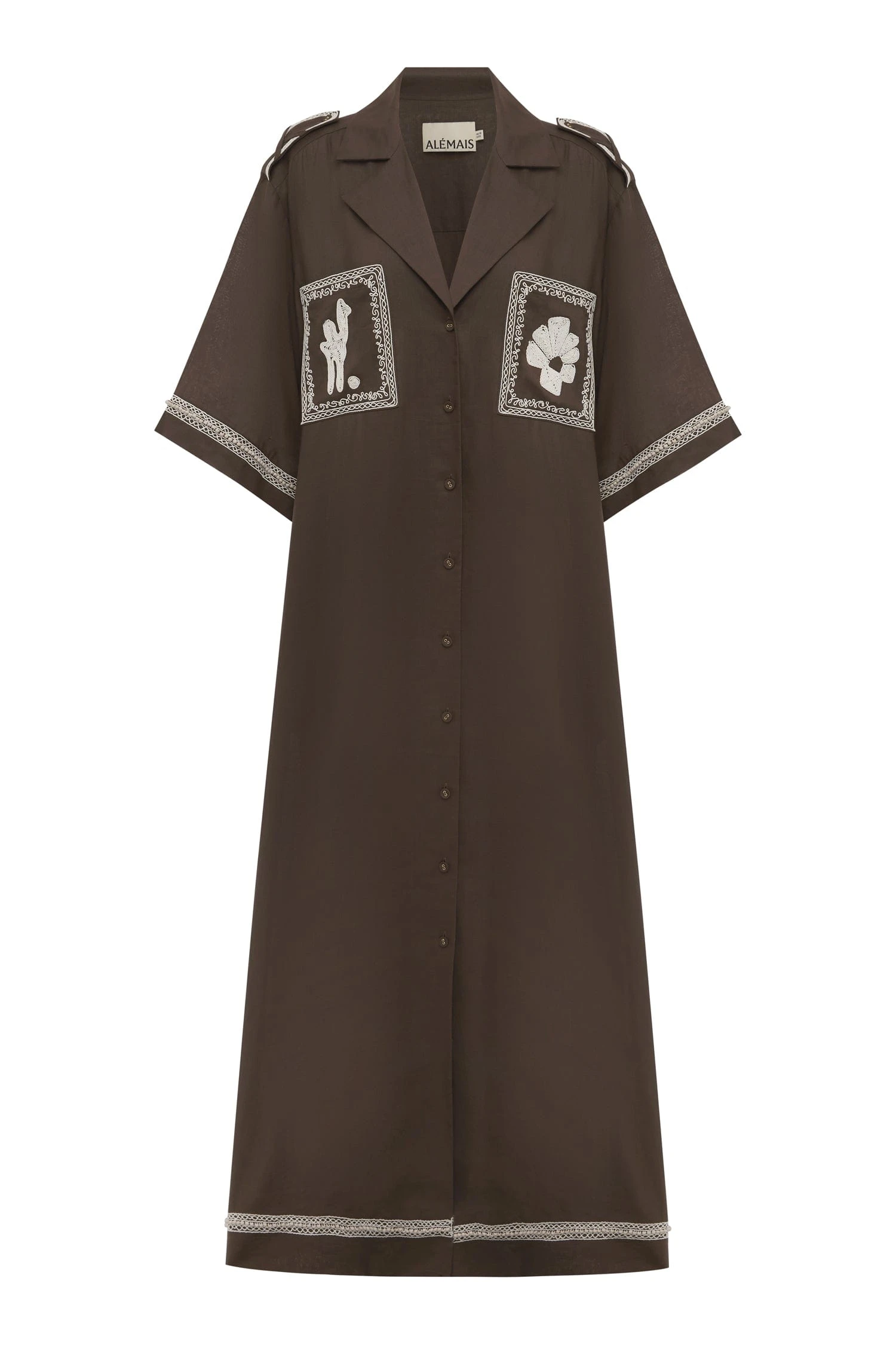 Alemais Leandra Corded Relaxed Shirtdress | Ready to Wear Collection Coveti Elevate your elegance in this Alemais Dresses from the resort wear edit