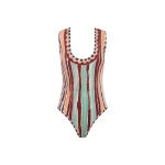Alemais Michelle Scoop Neck One Piece | Ready to Wear Collection Coveti Elevate your elegance in this Alemais Beachwear from the resort wear edit