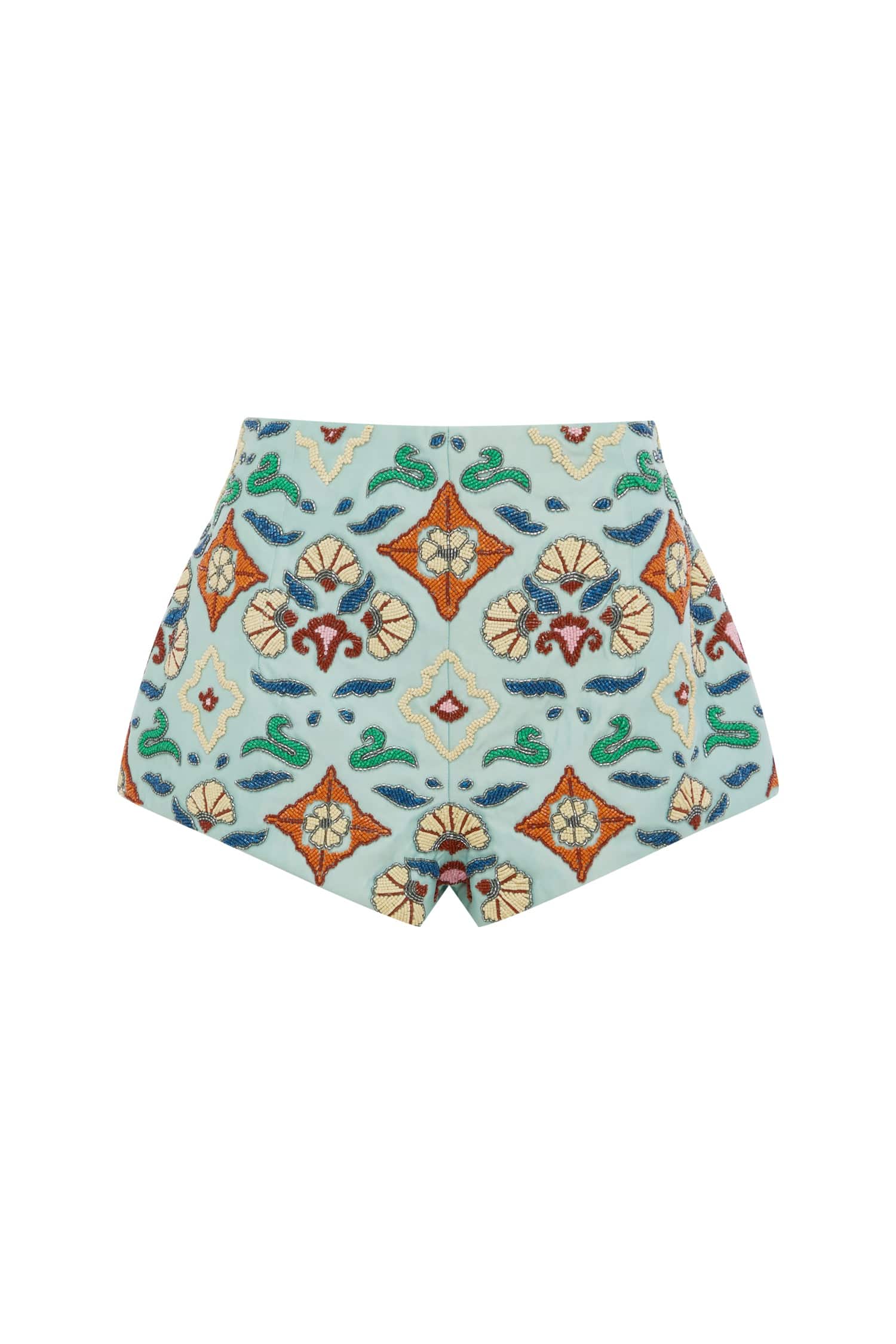 Alemais Oasira Embellished Corset Shorts