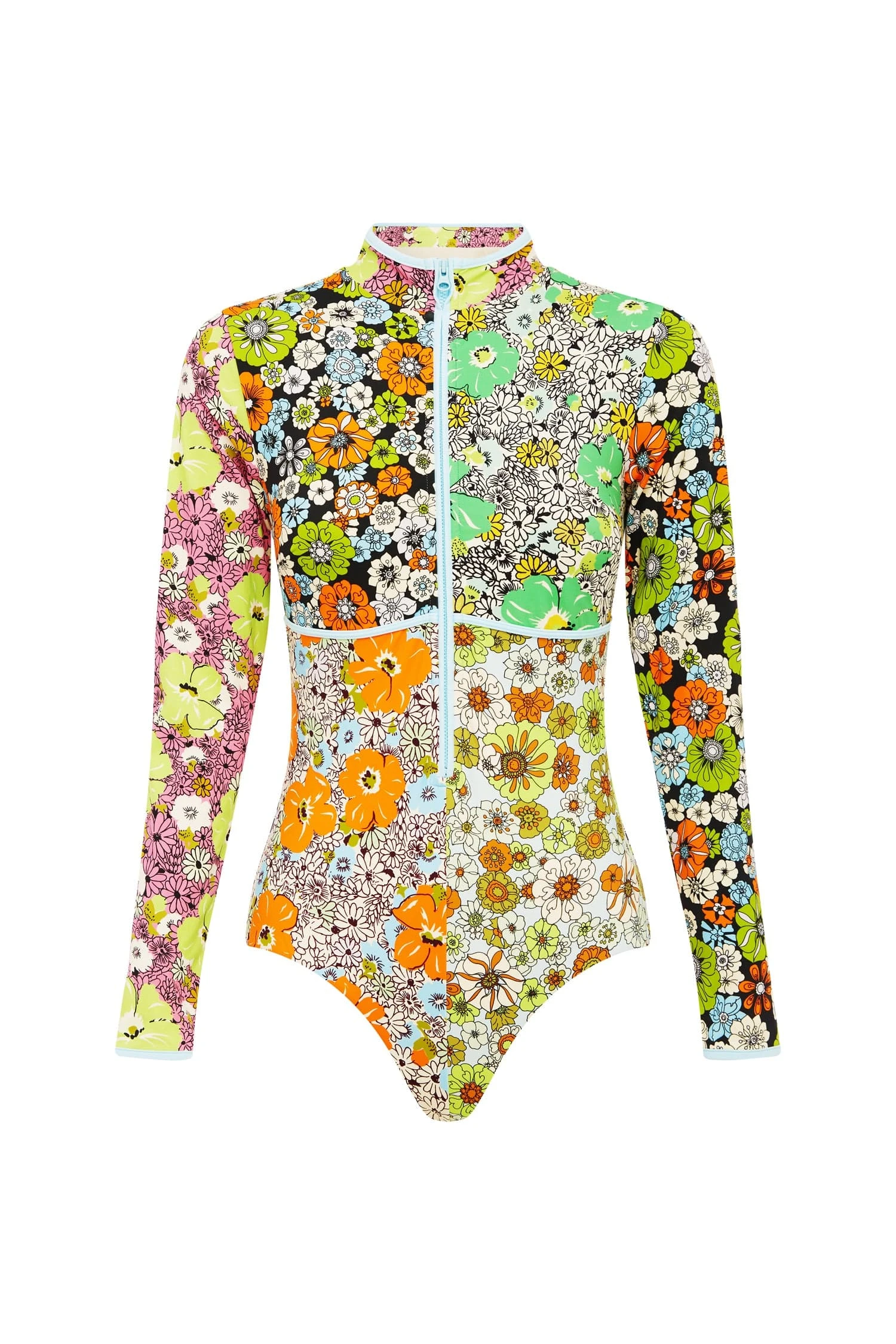 Alemais Orange Blossom Zip Front One Piece | Ready to Wear Collection Coveti Elevate your elegance in this Alemais Beachwear from the resort wear edit