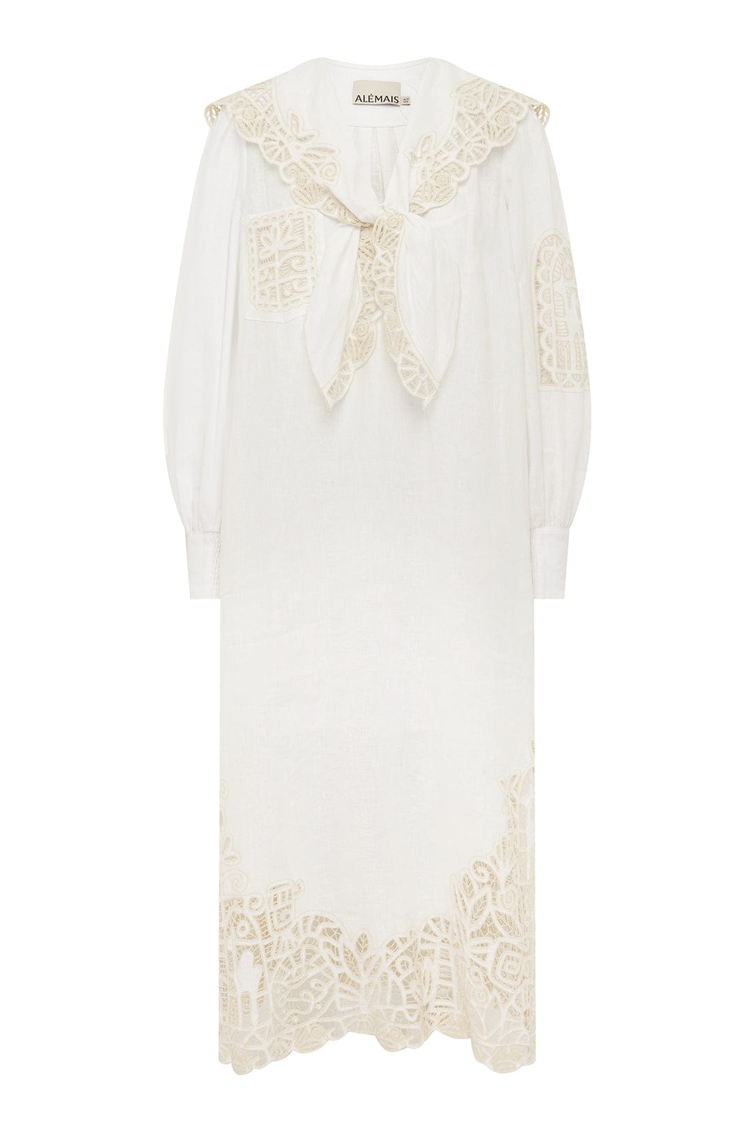 Alemais Rosemary Embroidered Midi Dress
