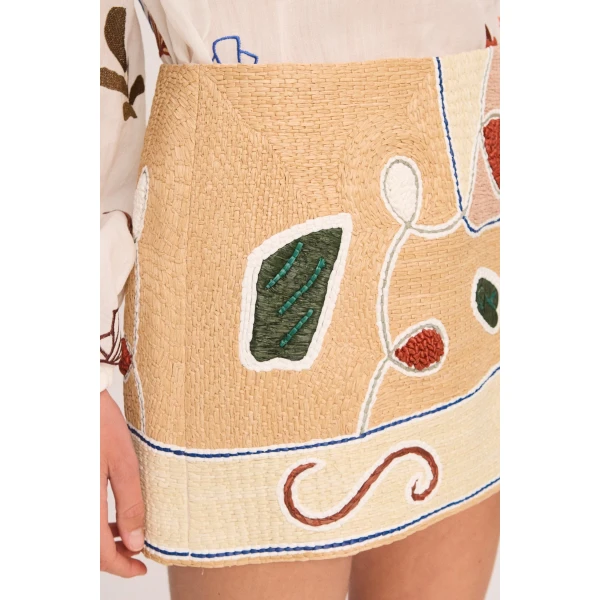 Alemais Velora Raffia Skirt