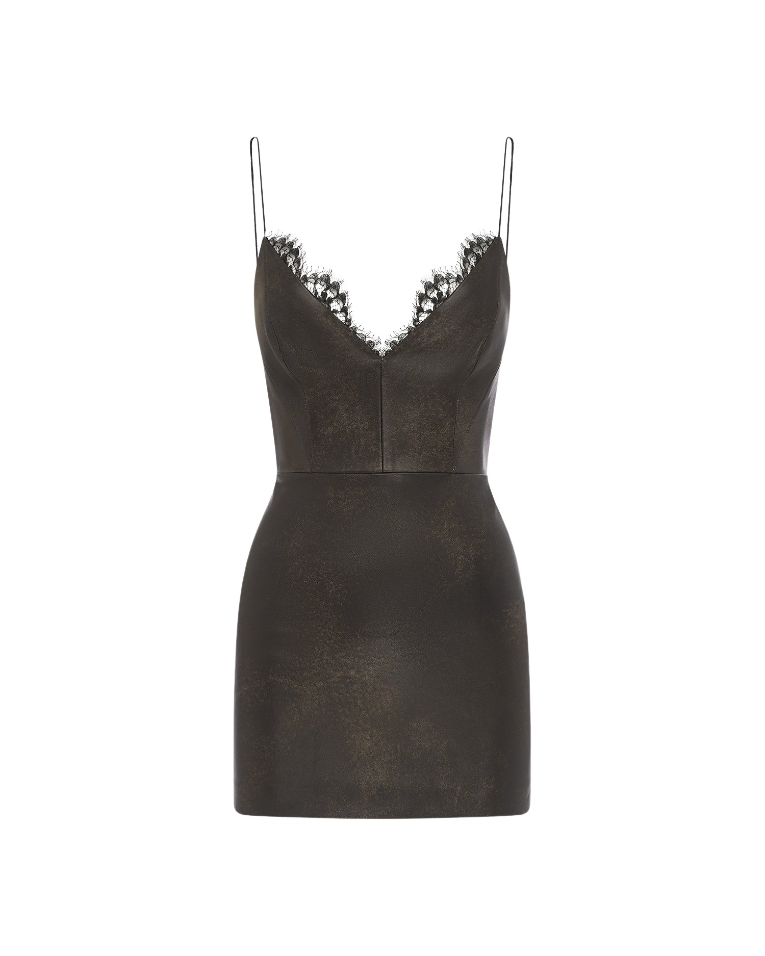 Alex Perry Bikini Mini Dress in Leather
