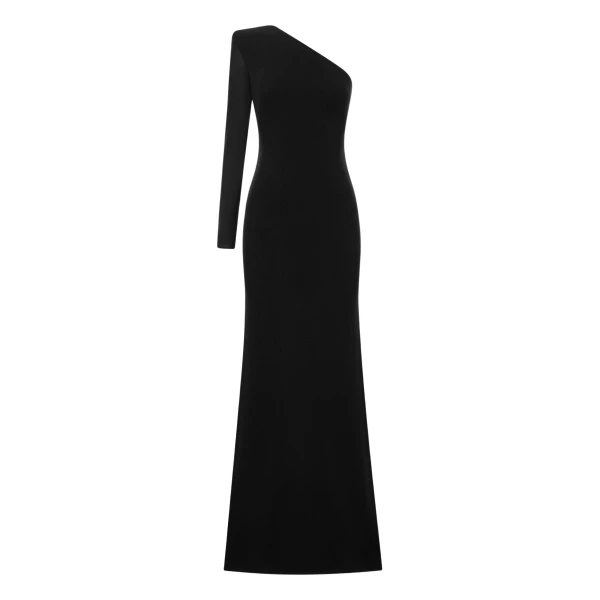 Alex Perry one sleeve gown in stretch mesh, an asymmetric red-carpet evening column