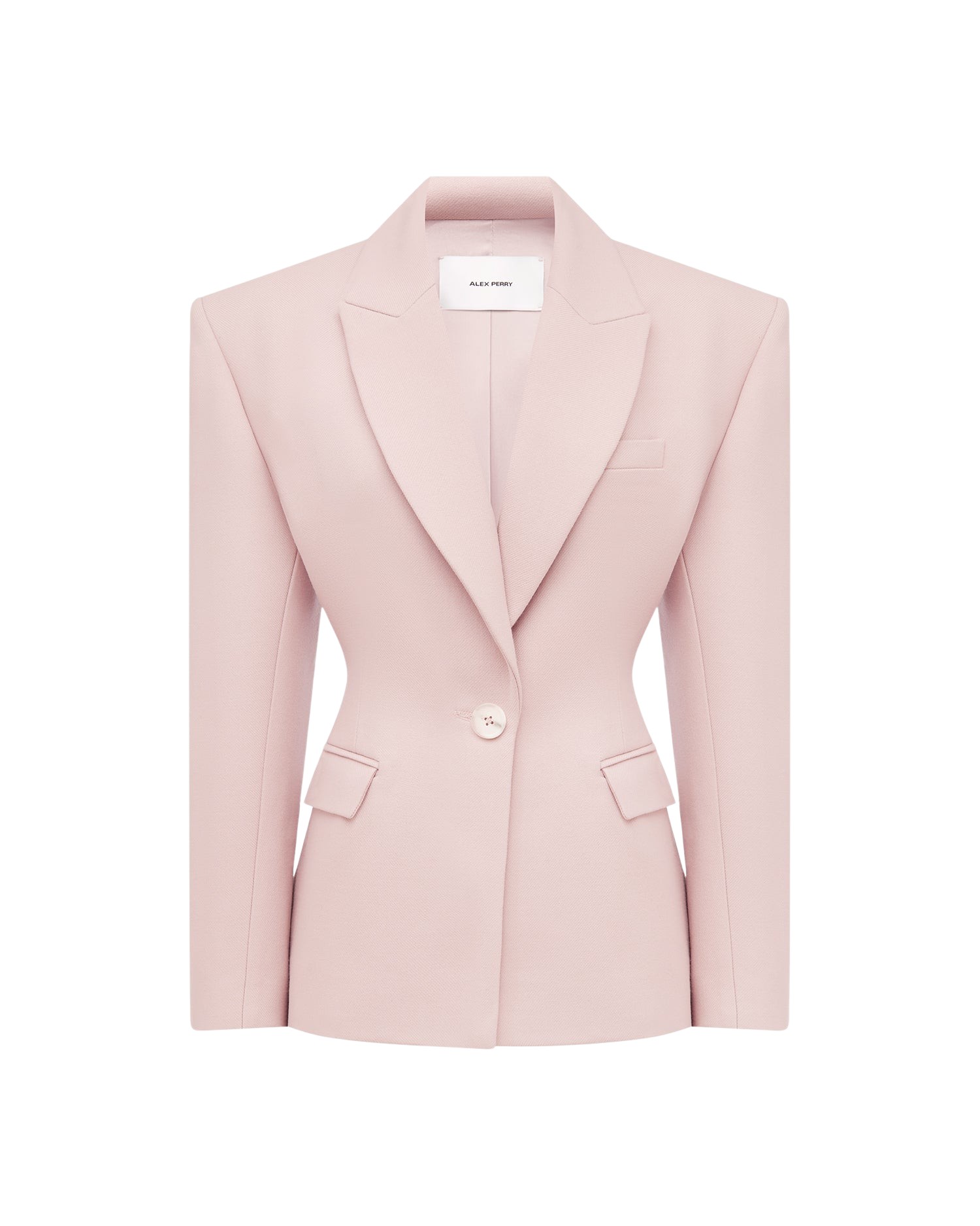 Alex Perry Single Breasted Contour Blazer in Wool Suiting