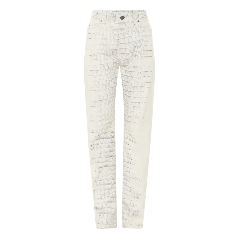 Alex Perry Straight Cut Jean in Embossed Leather Pant