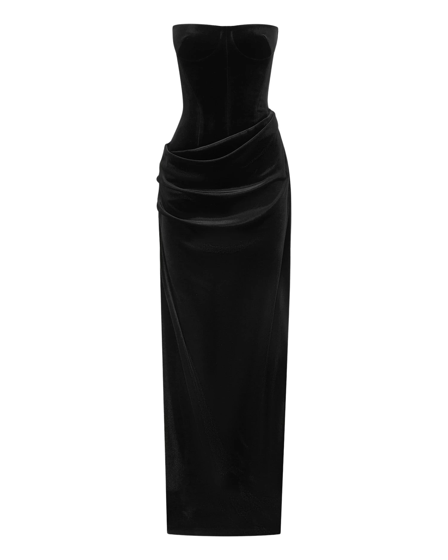 Alex-Perry-Strapless-Drape-Column-in-Velvet-Dress-coveti40590_nobg Alex Perry Dresses