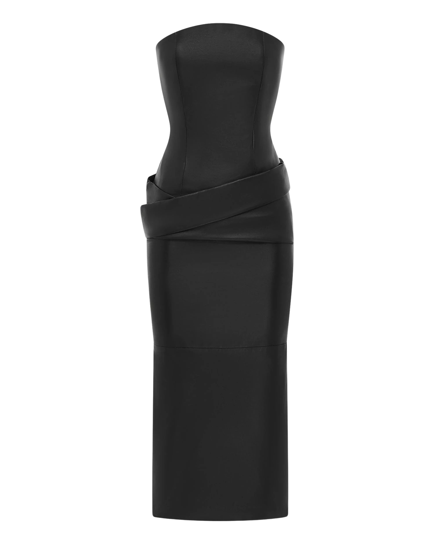 Alex-Perry-Strapless-Drape-Dress-in-Leather-coveti83208_nobg Alex Perry Dresses