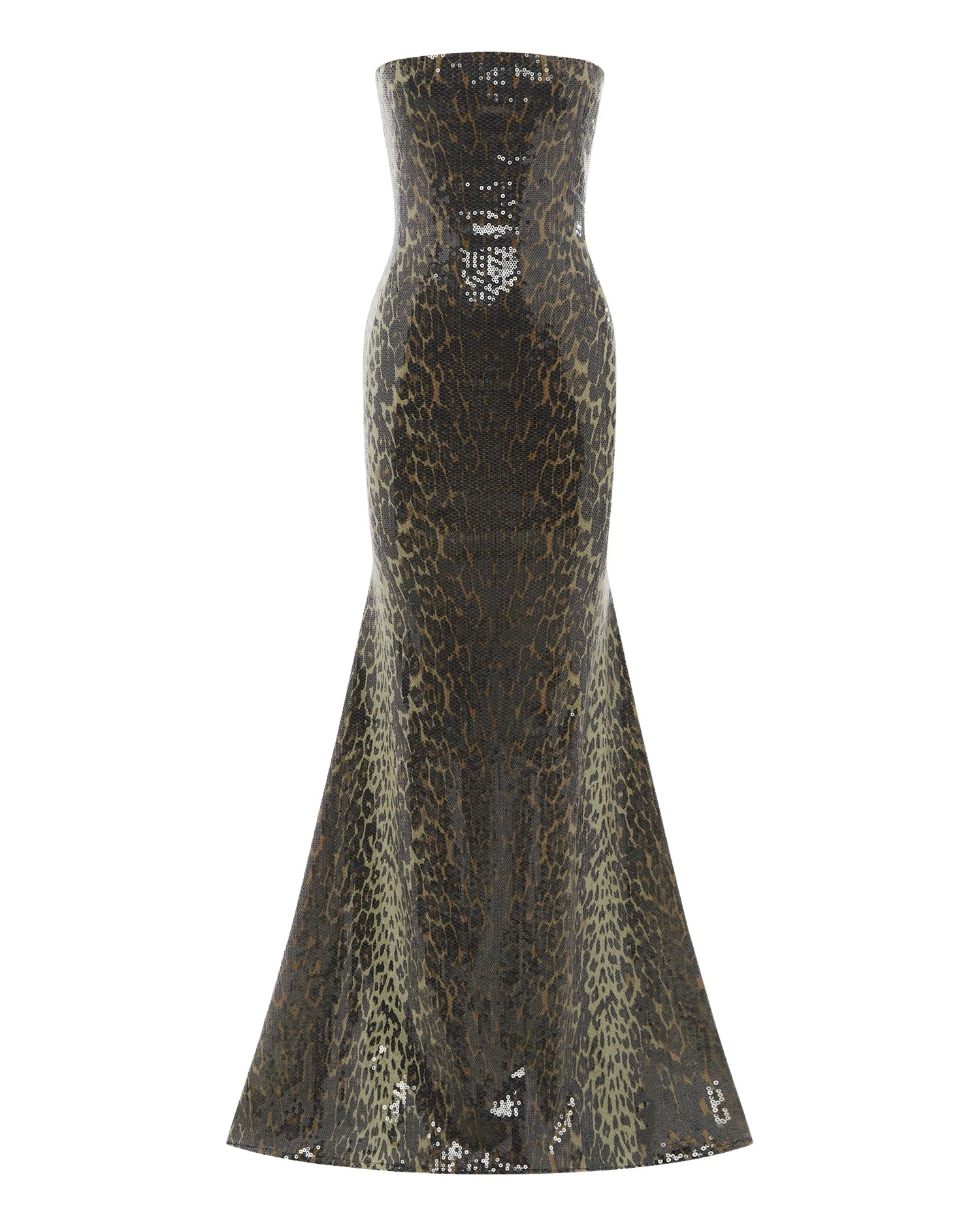 Alex Perry Strapless Gown in Sequin Stretch Mesh Alex Perry strapless gown in sequin stretch mesh, a sculptural red-carpet evening column