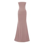 Alex Perry Strapless Gown in Stretch Mesh Alex Perry strapless gown in stretch mesh, a corseted red-carpet evening column