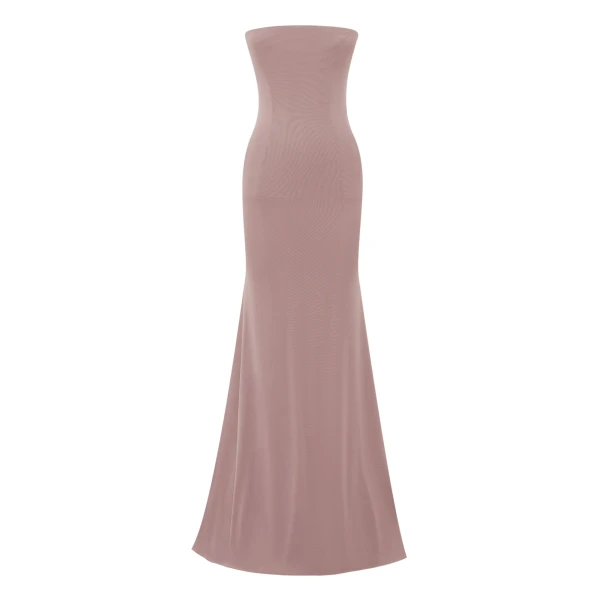 Alex Perry strapless gown in stretch mesh, a corseted red-carpet evening column