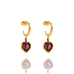 Alexandra Hakim Mini Heart Hoops designer jewelry designer jewelry