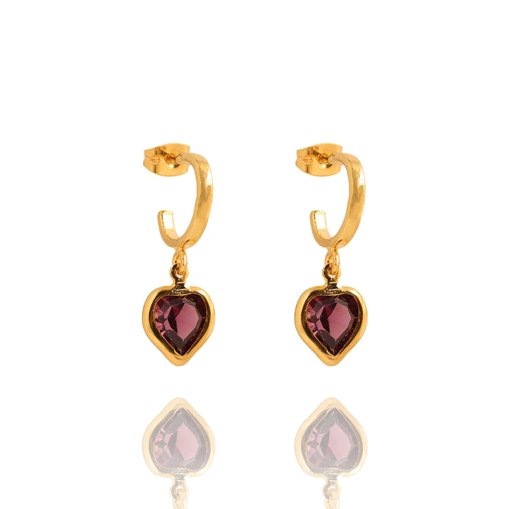 Alexandra Hakim Mini Heart Hoops designer jewelry designer jewelry