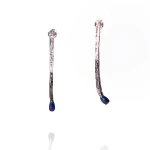 Alexandra Hakim Silver Matches Earrings designer jewelry designer jewelry