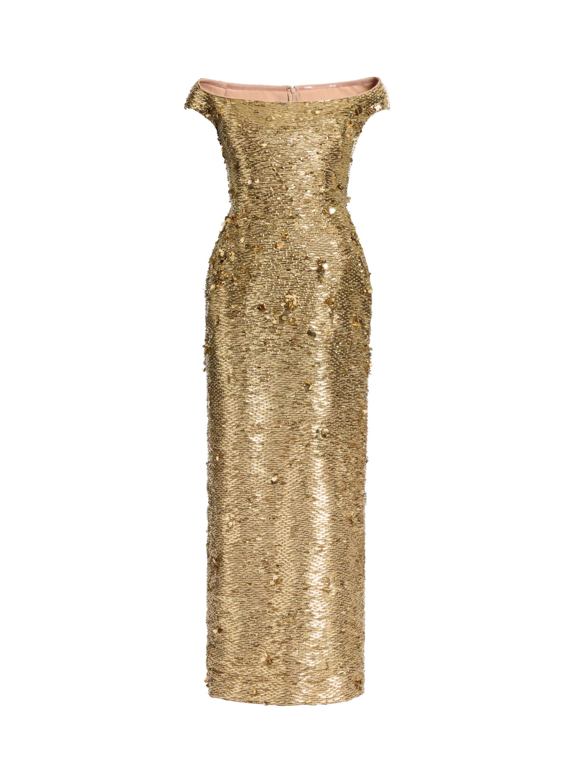 Elie Saab Bead Embroidered Golden Dress Elie Saab Bead Embroidered Golden Dress in Gold featuring 70% Polyester