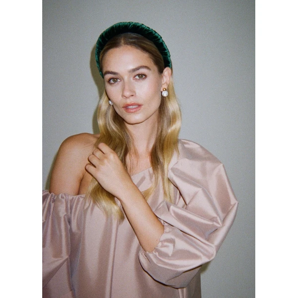 Jennifer Behr Irene Headband
In Velvet, view 5