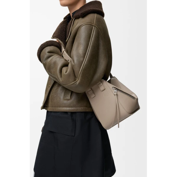 LOEWE Compact Hammock Bag In Soft Grained Calfskin, view 2