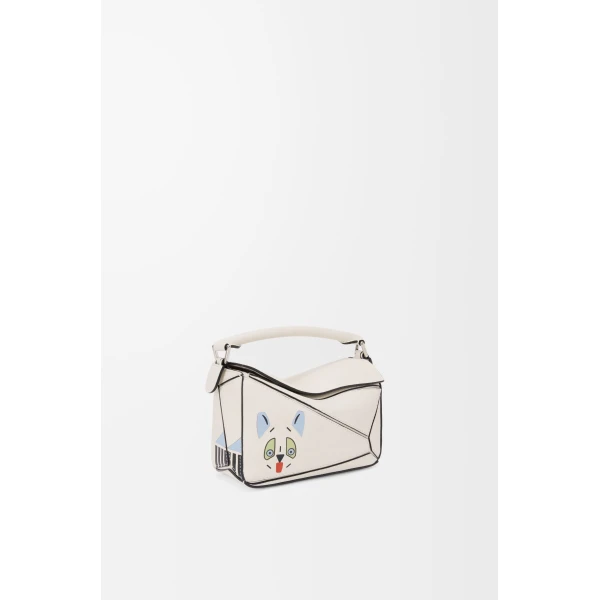 LOEWE Futurist Cat Mini Puzzle Bag In Classic Calfskin, view 4