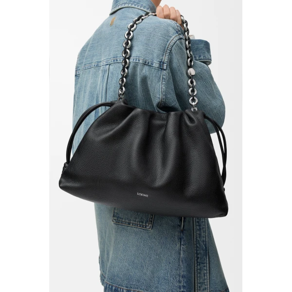 LOEWE Large Flamenco Purse In Fine Grained Calfskin, view 2