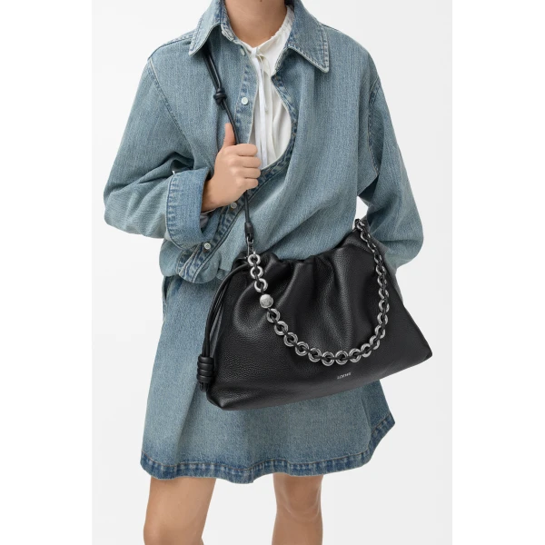 LOEWE Large Flamenco Purse In Fine Grained Calfskin, view 3