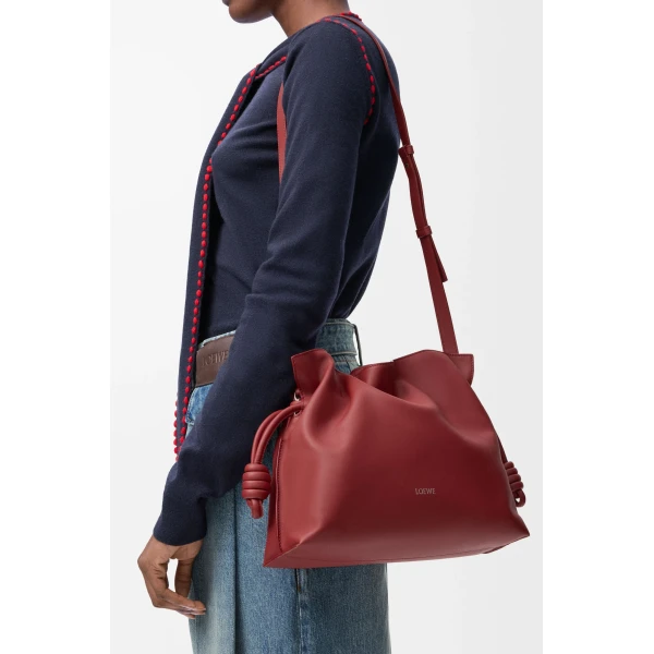 LOEWE Medium Flamenco Clutch In Nappa Calfskin, view 3