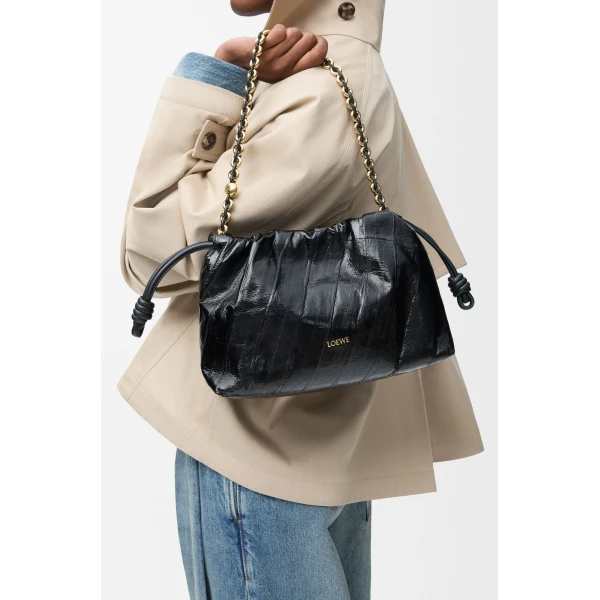 LOEWE Medium Flamenco Purse In Eel, view 3