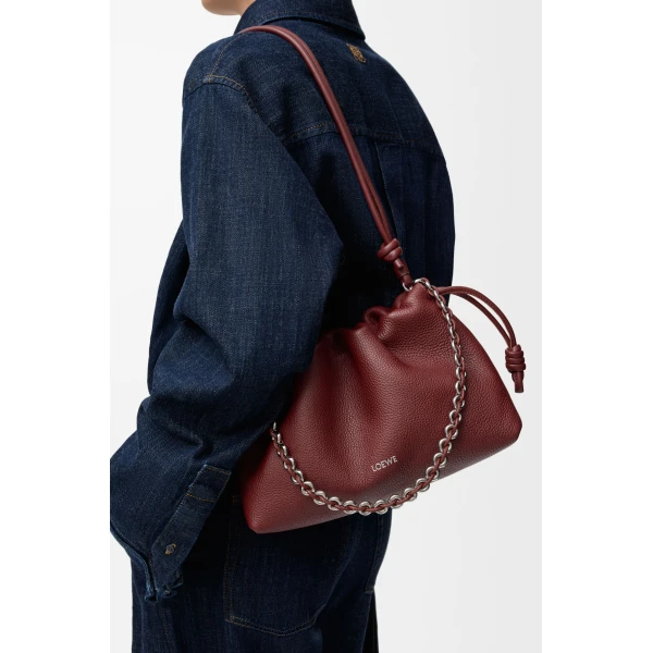 LOEWE Medium Flamenco Purse In Fine Grained Calfskin, view 3