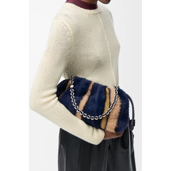 LOEWE Medium Flamenco Purse In Jacquard Knit, view 2